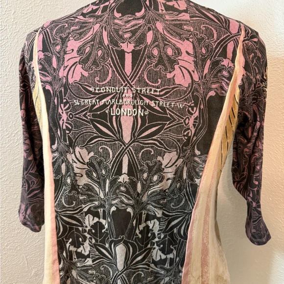 🌸 Vanilla Sugar Mixed Media Top – Boho Floral Vibes 🛍 Size 1X Gently Worn - Picture 3 of 4